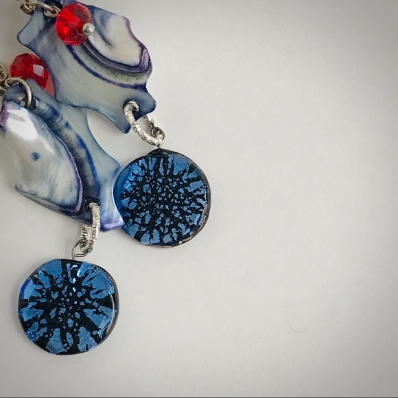 Earrings with a Mother of Pearl - Picture 3 of 17